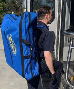 EVAC-U-SPLINT Adult Mattress Backpack Carry Case Wearing 2