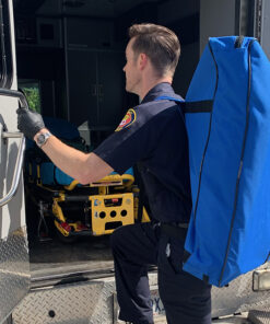 EVAC-U-SPLINT Adult Mattress Backpack Carry Case Wearing
