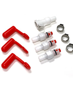 MaxiValve Complete Replacement Kit (3 male valves, 3 leashed caps, 3 hose clamps, 1 female coupling, 1 pump label)